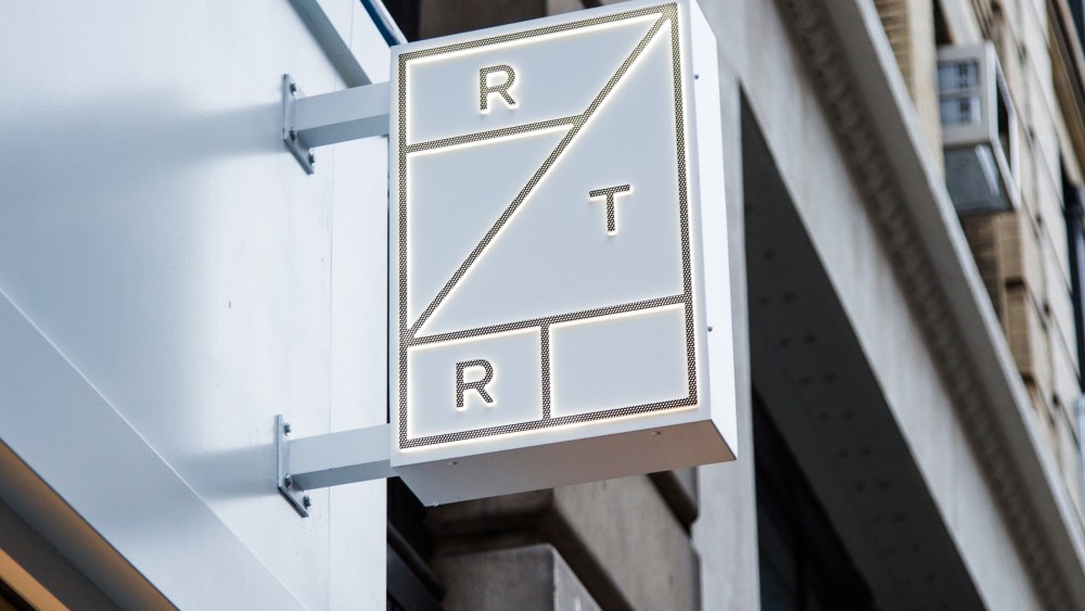 Outside Rent the Runway's flagship in New York.