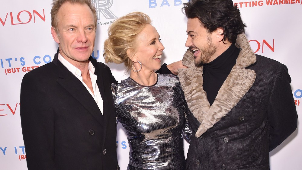 Sting, Trudie Styler, and Vittorio Grigolo