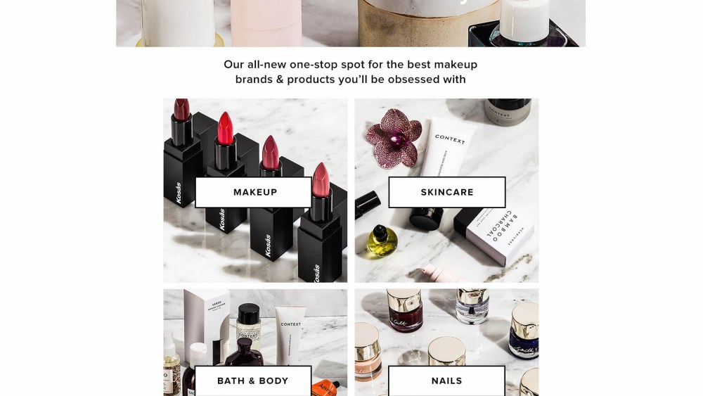 Revolve's dedicated beauty section, #RevolveBeauty.