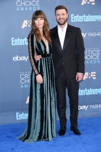 Jessica Biel Justin Timberlake 22nd Annual Critics' Choice Awards 2016
