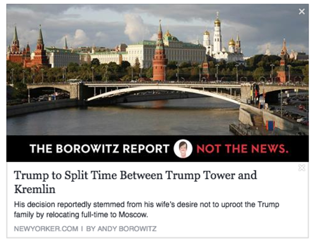 The New Yorker Clarifies: The Borowitz Report Is 'Not the News'