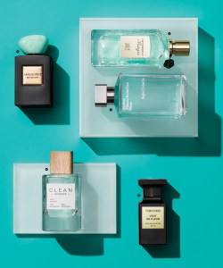 1. Giorgio Armani Privé Iris Celadon, $270 2. Viktor & Rolf Magic Sage Spell, $220 3. Maison Francis Kurkdjian Paris Aqua Celestia, $275 4.Clean Reserve Sel Santal, $90 5. Tom Ford Vert De Fleur Eau De Parfum, $225