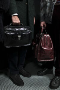 Backstage at Giorgio Armani Men's Fall 2017