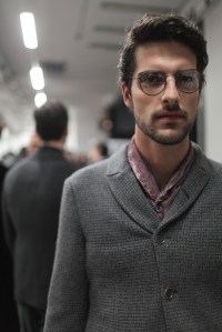 Backstage at Giorgio Armani Men's Fall 2017