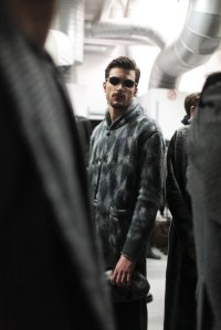 Backstage at Giorgio Armani Men's Fall 2017