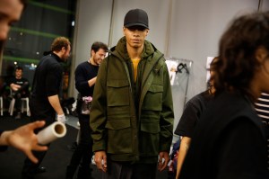 Backstage at AMI Alexandre Mattiussi Men's Fall 2017