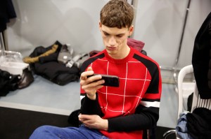 Backstage at AMI Alexandre Mattiussi Men's Fall 2017