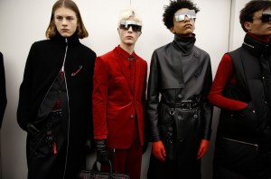 Backstage at Dior Homme Men's Fall 2017