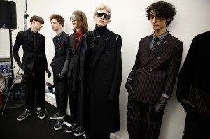 Backstage at Dior Homme Men's Fall 2017