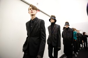 Backstage at Dior Homme Men's Fall 2017