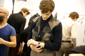 Backstage at Hermès Men's Fall 2017