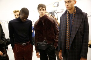 Backstage at Hermès Men's Fall 2017