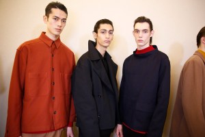 Backstage at Lemaire Men's Fall 2017