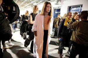 Backstage at Rick Owens Men's Fall 2017