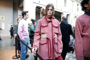 Backstage at Sacai Men's Fall 2017