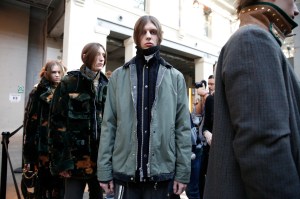 Backstage at Sacai Men's Fall 2017