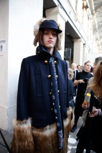 Backstage at Sacai Men's Fall 2017