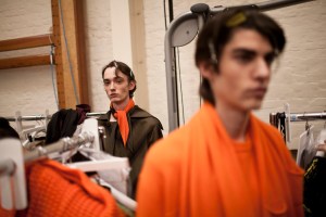 Backstage at J.W. Anderson Men's Fall 2017