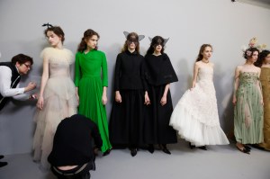 Backstage at Christian Dior Couture Spring 2017
