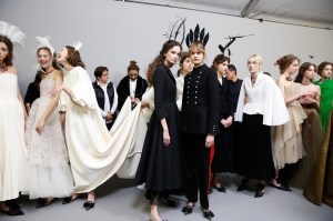 Backstage at Christian Dior Couture Spring 2017