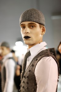 Backstage at Thom Browne Men's Fall 2017