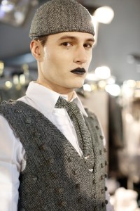 Backstage at Thom Browne Men's Fall 2017