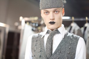 Backstage at Thom Browne Men's Fall 2017