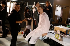 Backstage at Thom Browne Men's Fall 2017
