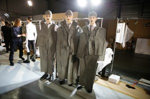 Backstage at Thom Browne Men's Fall 2017