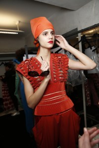 Backstage at Jean Paul Gaultier Couture Spring 2017