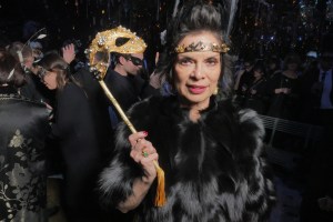 Bianca Jagger Dior Masked Ball Fashion Week Haute Couture Spring 2017