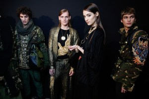 Backstage at Balmain Homme Men's Fall 2017