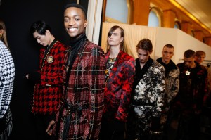 Backstage at Balmain Homme Men's Fall 2017