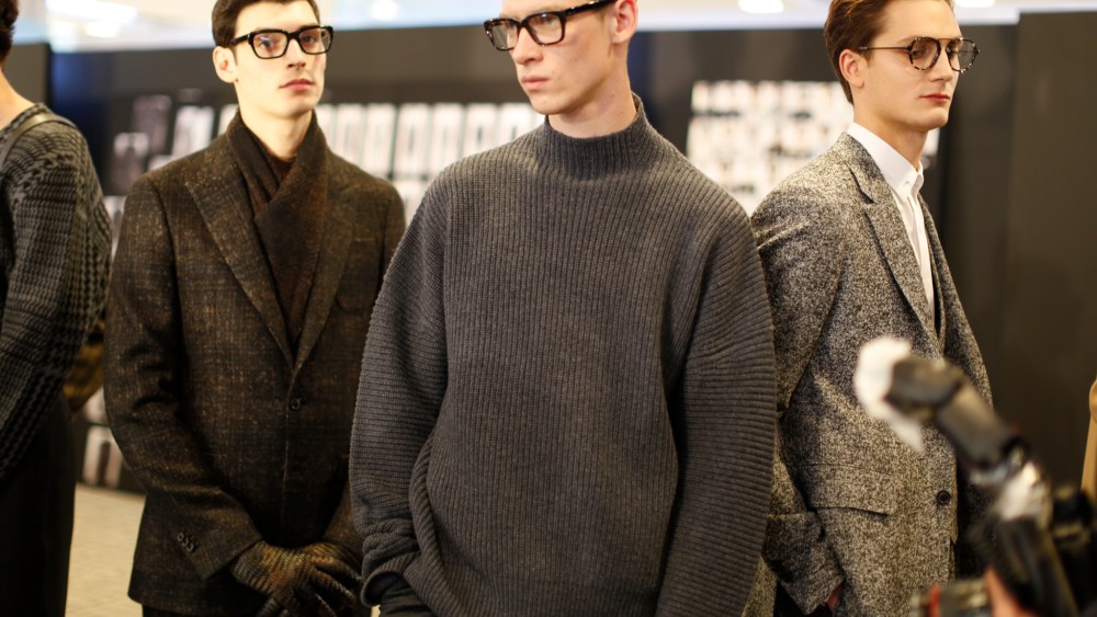 Backstage at Cerruti Men's Fall 2017