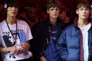 Backstage at Dries Van Noten Men's Fall 2017
