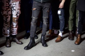 Backstage at Dries Van Noten Men's Fall 2017