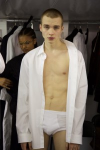 Backstage at Dries Van Noten Men's Fall 2017