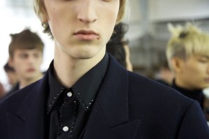 Backstage at Dries Van Noten Men's Fall 2017