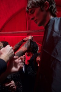 Backstage at Dries Van Noten Men's Fall 2017