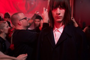 Backstage at Dries Van Noten Men's Fall 2017