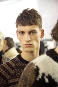 Backstage at Dries Van Noten Men's Fall 2017