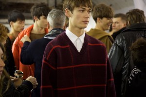 Backstage at Dries Van Noten Men's Fall 2017