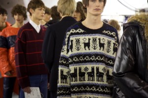 Backstage at Dries Van Noten Men's Fall 2017