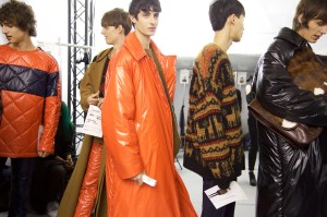 Backstage at Dries Van Noten Men's Fall 2017