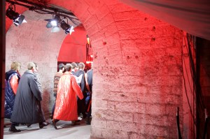 Backstage at Dries Van Noten Men's Fall 2017