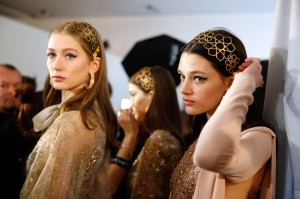 Backstage at Elie Saab Couture Spring 2017