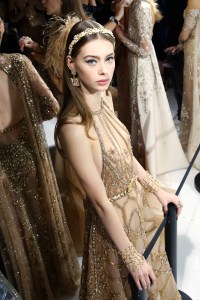 Backstage at Elie Saab Couture Spring 2017
