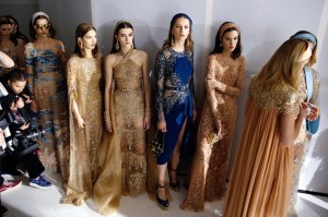 Backstage at Elie Saab Couture Spring 2017