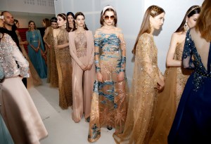 Backstage at Elie Saab Couture Spring 2017