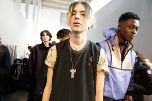 Backstage at Lanvin Men's Fall 2017
